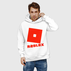 Мужское худи Oversize хлопок Roblox Logo - фото 2