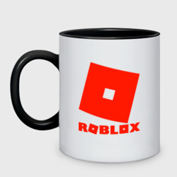 Кружка двухцветная Roblox Logo