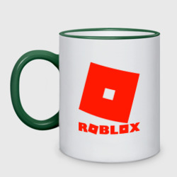 Кружка двухцветная Roblox Logo