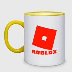 Кружка двухцветная Roblox Logo