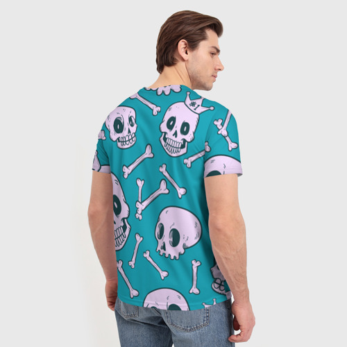 Мужская футболка 3D Черепа Текстура, цвет 3D печать - фото 4