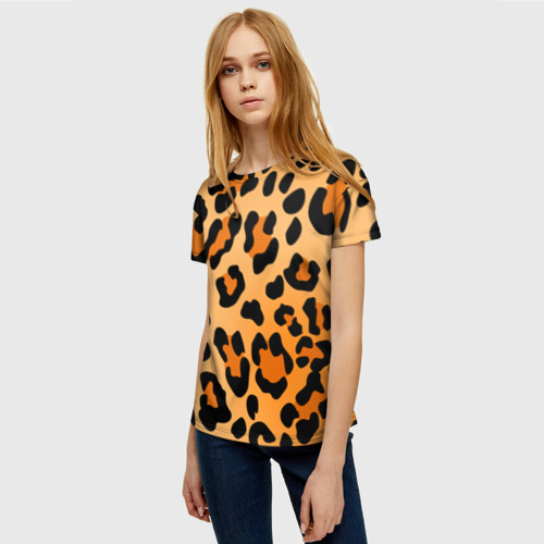 Женская футболка 3D Ягуар, цвет 3D печать - фото 3