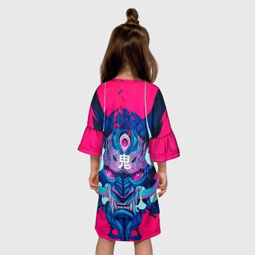 Детское платье 3D с принтом Мифический зверь, вид сзади #2