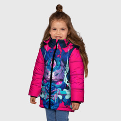 Зимняя куртка для девочек 3D Мифический зверь - фото 2