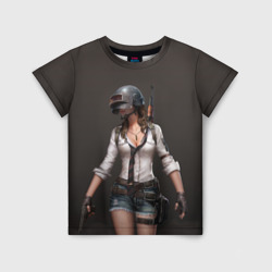 Детская футболка 3D PUBG girl