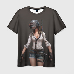 Мужская футболка 3D PUBG girl