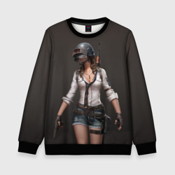 Детский свитшот 3D PUBG girl