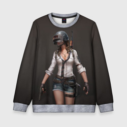 Детский свитшот 3D PUBG girl