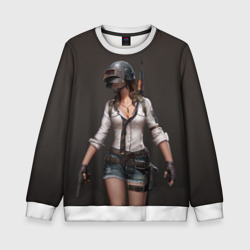 Детский свитшот 3D PUBG girl