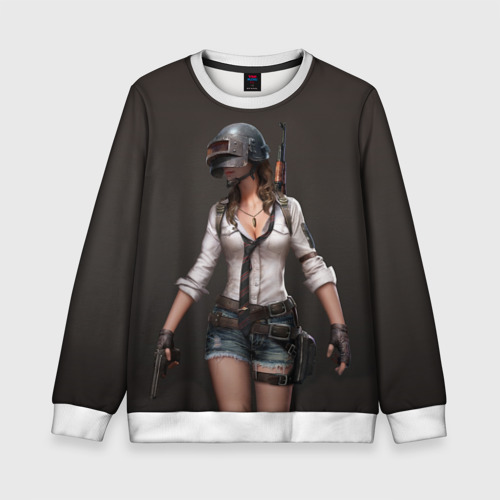 Детский свитшот 3D PUBG girl, цвет 3D печать