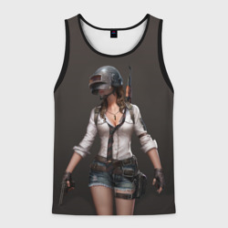 Мужская майка 3D PUBG girl