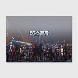 Холст с принтом Mass Effect для любого человека, вид спереди №2. Цвет основы: белый