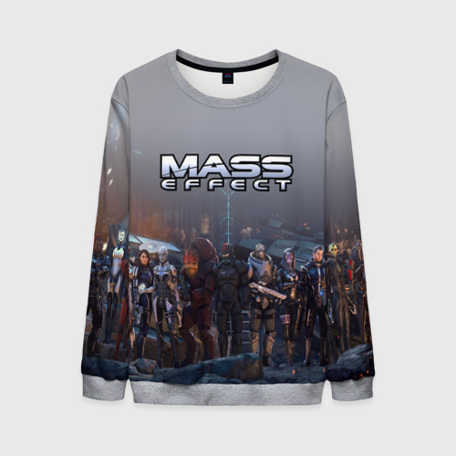 Мужской свитшот 3D Mass Effect, цвет меланж