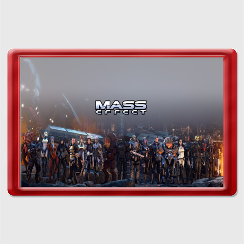 Магнит 45*70 Mass Effect, цвет красный