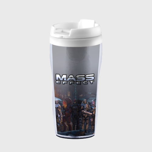 Термокружка-непроливайка с принтом Mass Effect, вид спереди №1