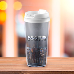 Термокружка с принтом Mass Effect для любого человека, вид спереди №3. Цвет основы: белый