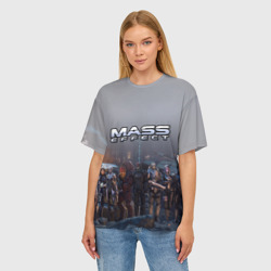 Женская футболка oversize 3D Mass Effect - фото 2