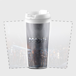 Термокружка с принтом Mass Effect для любого человека, вид спереди №2. Цвет основы: белый