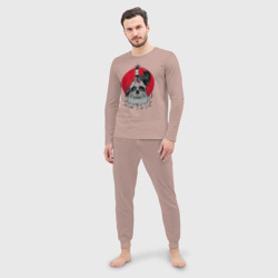 Мужская пижама с лонгсливом хлопок Ворон - фото 2