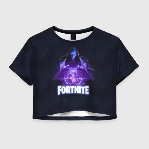 Женская футболка Crop-top 3D ПРЕДВЕСТНИК (OMEN) FORTNITE, цвет 3D печать