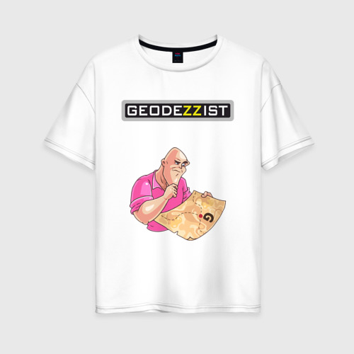 Женская футболка хлопок Oversize Geodezzist