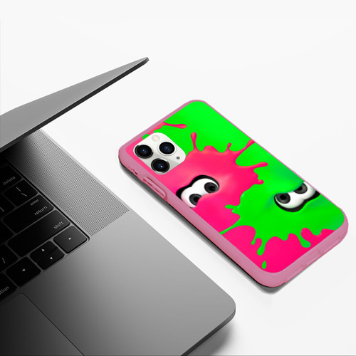 Чехол для iPhone 11 Pro Max матовый Splatoon, цвет малиновый - фото 5