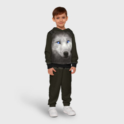Детский костюм с толстовкой 3D Голубоглазый волк - фото 2