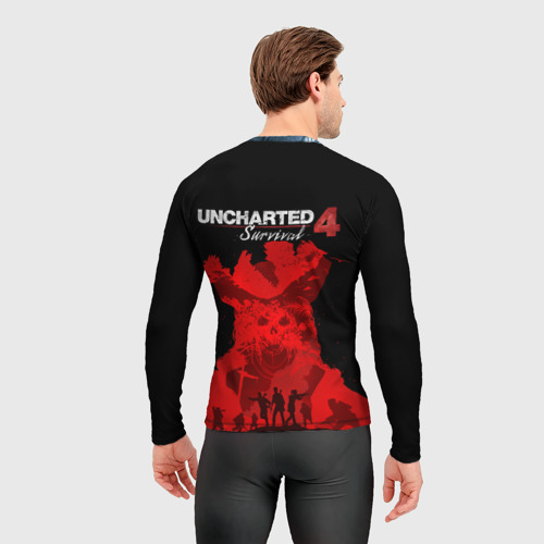 Мужской рашгард 3D Uncharted 4 лого на спине, цвет 3D печать - фото 4