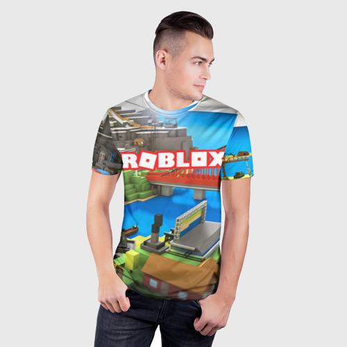 Мужская футболка 3D Slim Roblox, цвет 3D печать - фото 3