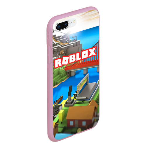 Чехол для iPhone 7Plus/8 Plus матовый Roblox, цвет розовый - фото 3