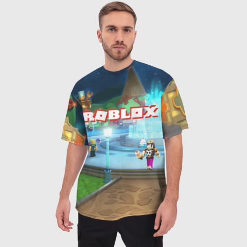 Мужская футболка oversize 3D Roblox, цвет 3D печать - фото 3