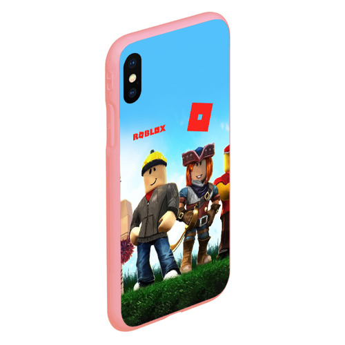 Чехол для iPhone XS Max матовый Roblox, цвет баблгам - фото 3