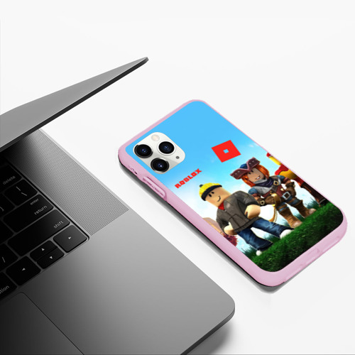 Чехол для iPhone 11 Pro Max матовый Roblox, цвет розовый - фото 5