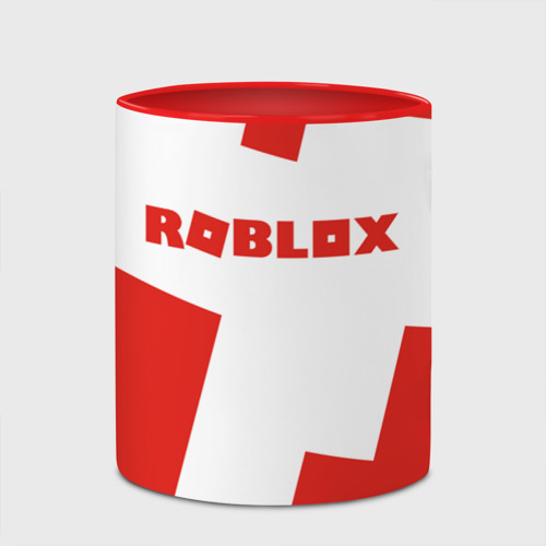 Кружка с полной запечаткой ROBLOX Red, цвет белый + красный - фото 4