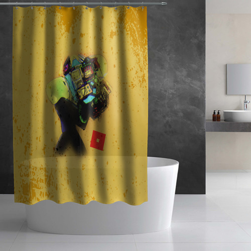 Штора 3D для ванной ROBLOX Grunge ART - фото 3