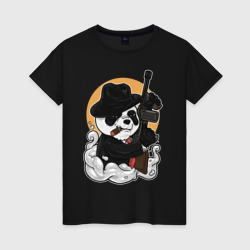 Женская футболка хлопок Гангстер Панда