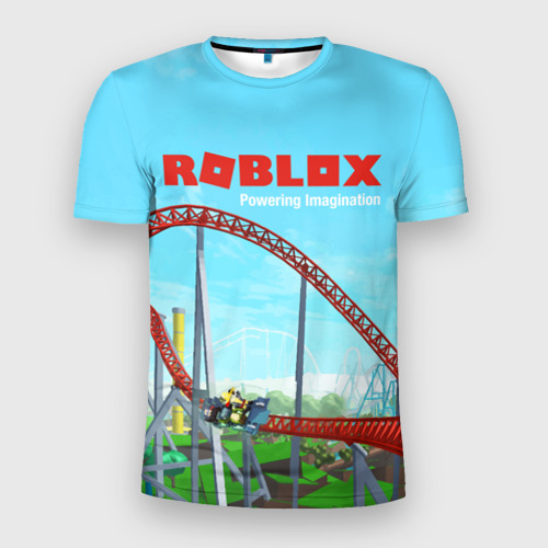 Мужская футболка 3D Slim Roblox: Powering Imagination, цвет 3D печать