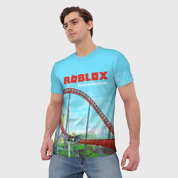 Мужская футболка 3D Roblox: Powering Imagination - фото 2