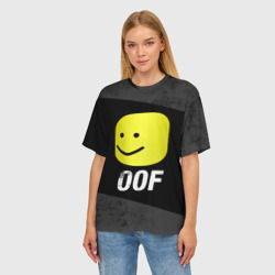 Женская футболка oversize 3D Roblox Oof Мем - фото 2