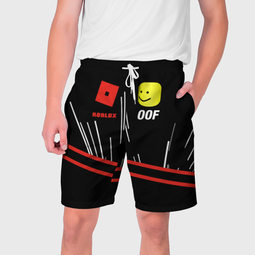 Мужские шорты 3D с принтом Roblox OOF Meme, вид спереди #2
