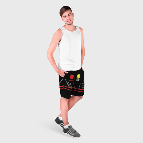 Мужские шорты 3D с принтом Roblox OOF Meme, фото на моделе #1