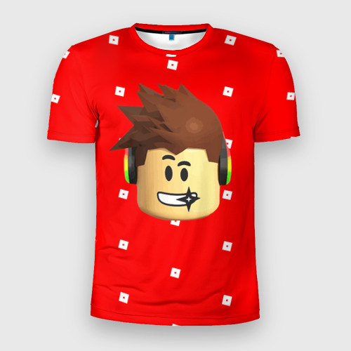 Мужская футболка 3D Slim Roblox Head, цвет 3D печать