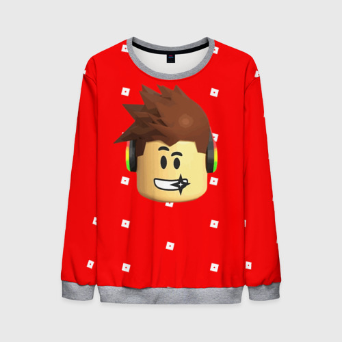 Мужской свитшот 3D Roblox Head, цвет меланж