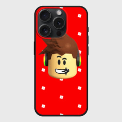 Чехол силиконовый для Apple iPhone 15 Pro матовый Roblox Head