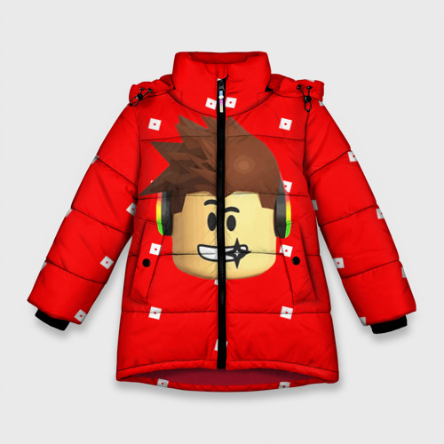 Зимняя куртка для девочек 3D Roblox Head, цвет красный