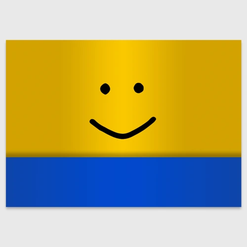 Поздравительная открытка Roblox noob Face