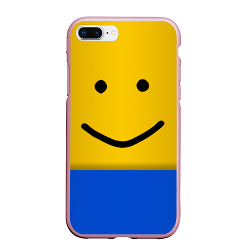 Чехол для iPhone 7Plus/8 Plus матовый Roblox noob Face, цвет розовый