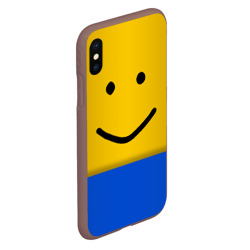 Чехол для iPhone XS Max матовый Roblox noob Face - фото 2