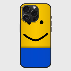 Чехол силиконовый для Apple iPhone 15 Pro матовый Roblox noob Face