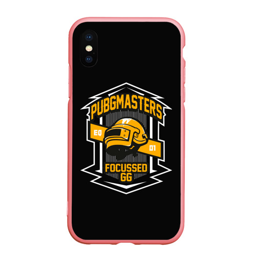 Чехол для iPhone XS Max матовый PUBG masters, цвет баблгам